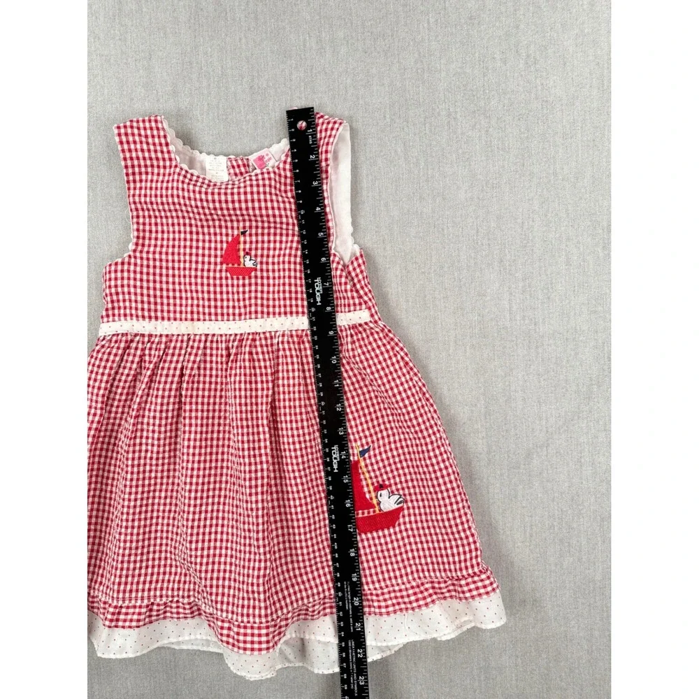 Sweetie Pie‎ Girls Red Gingham Sailboat Nautical Dress 4T